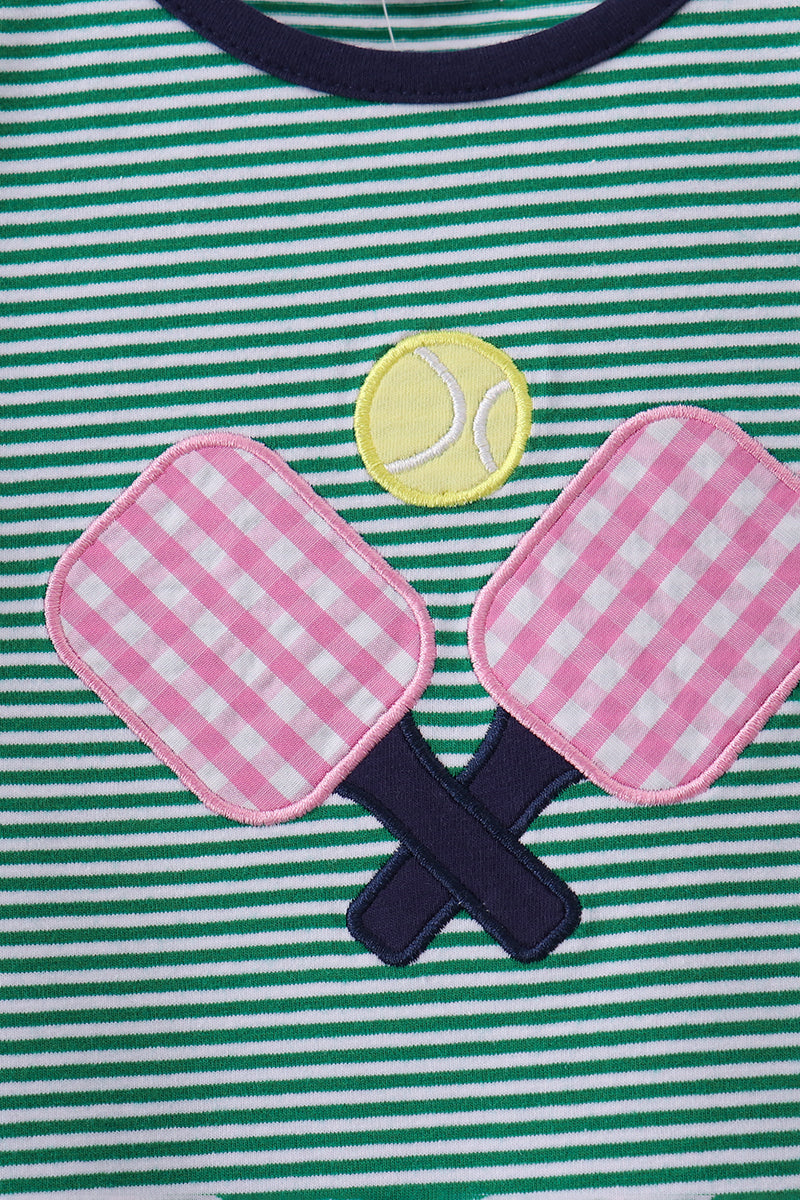 Green Ball Applique Dress | Boutique Children's Clothing