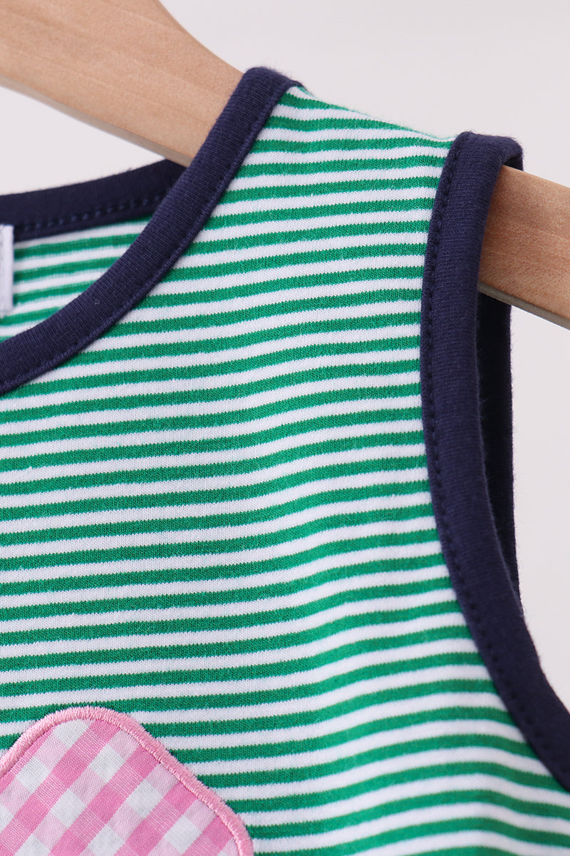 Green Ball Applique Dress | Boutique Children's Clothing