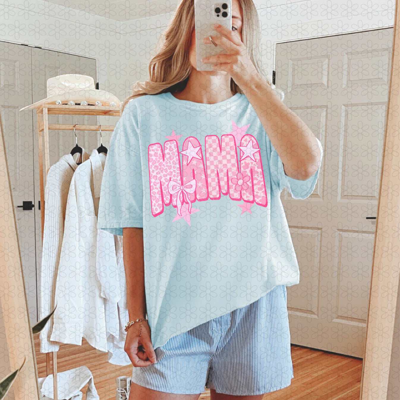 Mama Leopard Checker Completed Tee