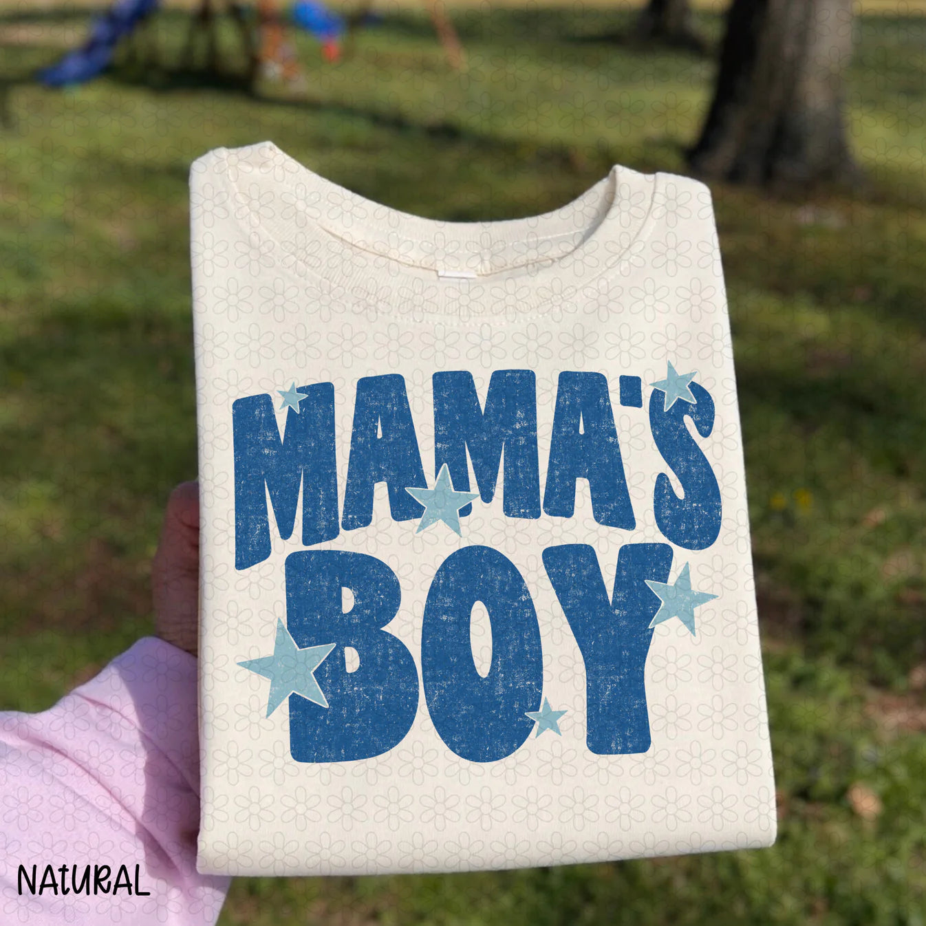 Mama's Boy-Blue Completed Tee
