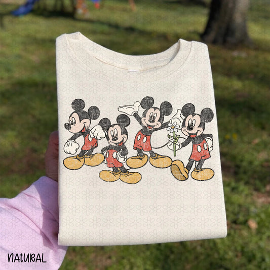 Mouse Crew Cartoon Retro Completed Tee