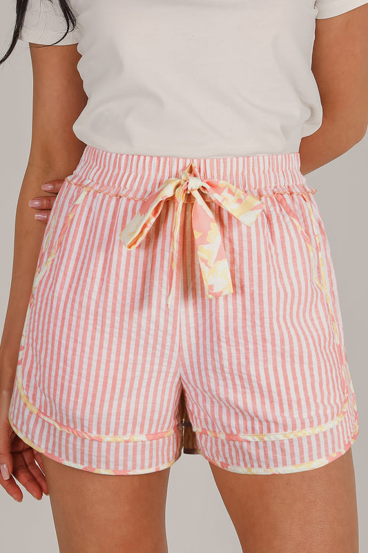 Pink Floral Trim Shorties LT | Boutique Children's Clothing