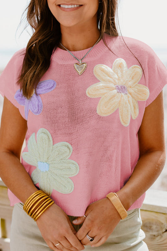 Pink Crochet Knit Sweater LT | Boutique Children's Clothing