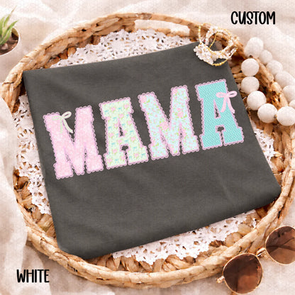Pink Floral Mama Completed Tee