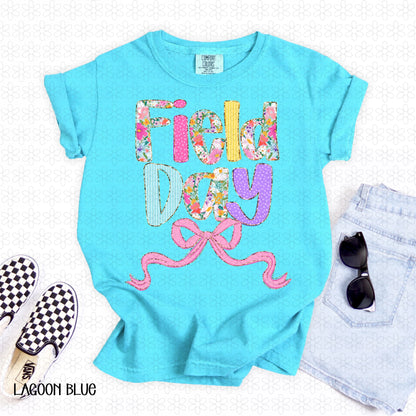 Pink Floral Field Day Completed Tee