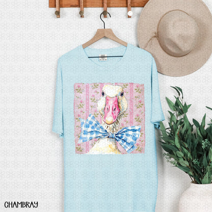 Pink Floral Goose Completed Tee