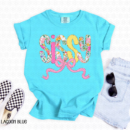 Pink Floral Sissy Completed Tee