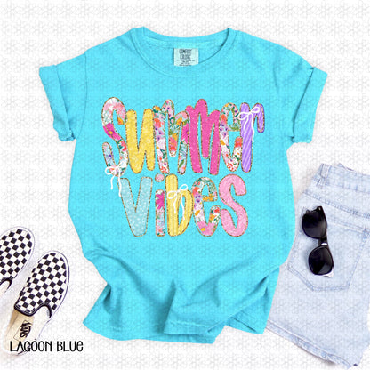 Pink Floral Summer Vibes Completed Tee