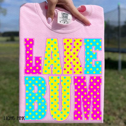 Polka Dot Lake Bum Completed Tee