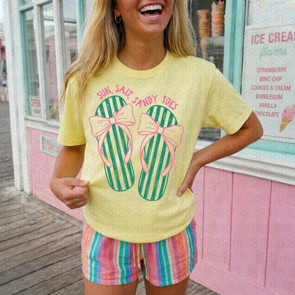 Sun, Salt, Sandy Toes (Multiple Color Options) Completed Tee