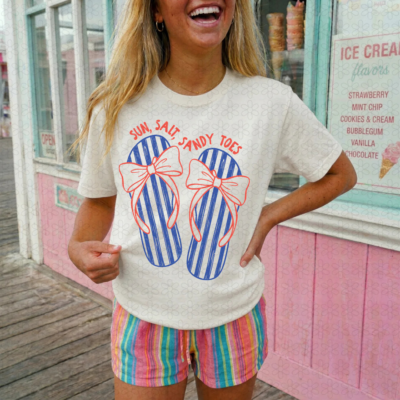Sun, Salt, Sandy Toes (Multiple Color Options) Completed Tee