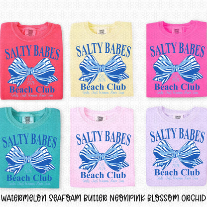 Salty Babes Beach Club- Multiple Colors Completed Tee