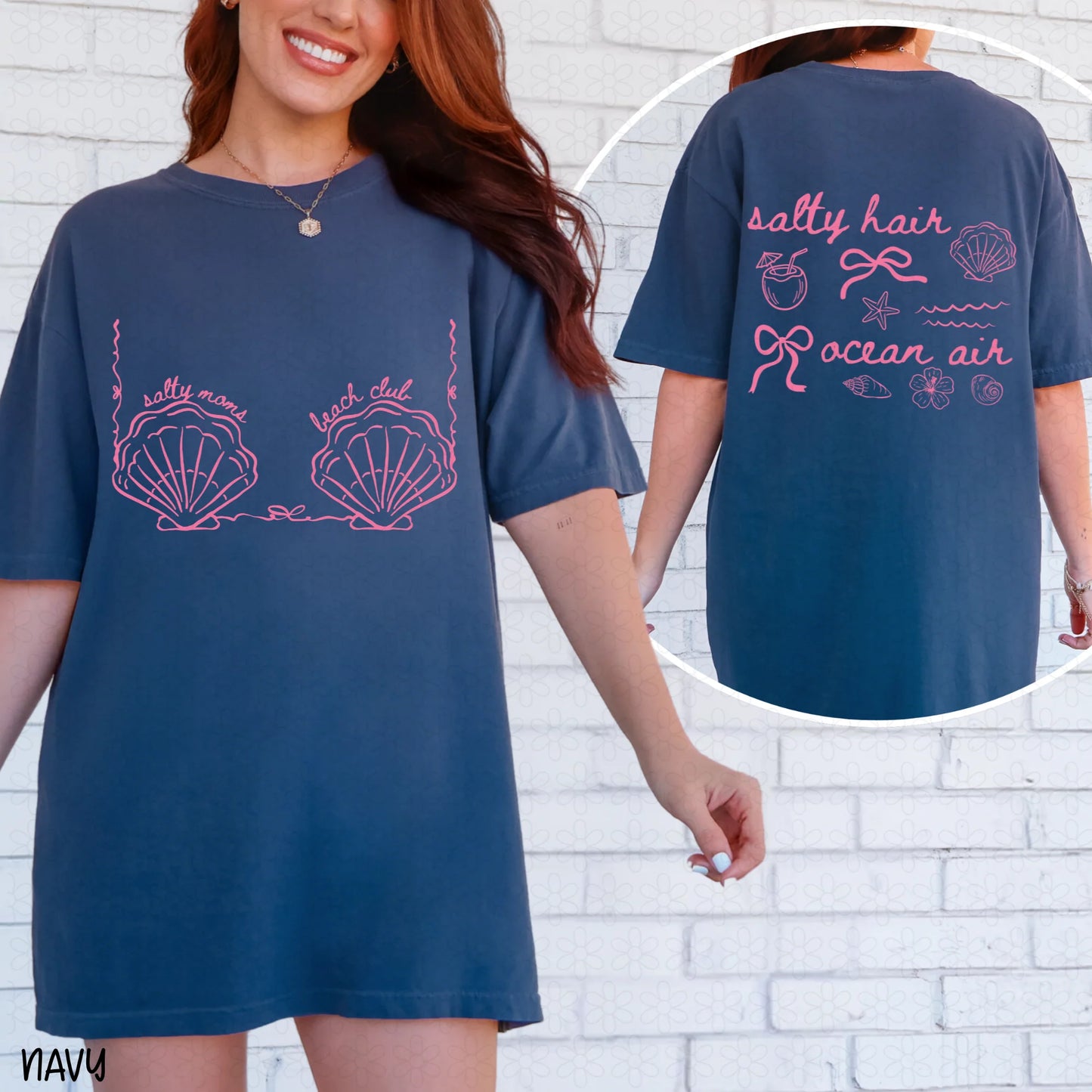 Salty Moms Beach Club (Multiple Color Options) Completed Tee