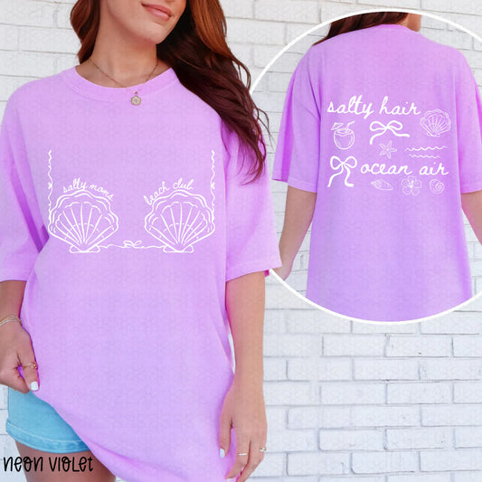 Salty Moms Beach Club (Multiple Color Options) Completed Tee