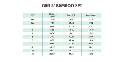 Pink character bamboo 2pc pajama set