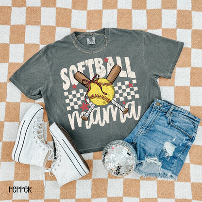 Softball Mama- White Completed Tee