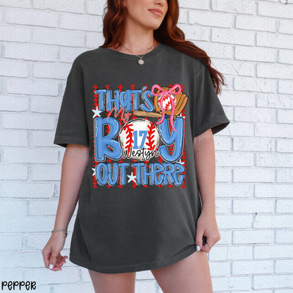 That's My Boy Out There Custom Name and Number Completed Tee
