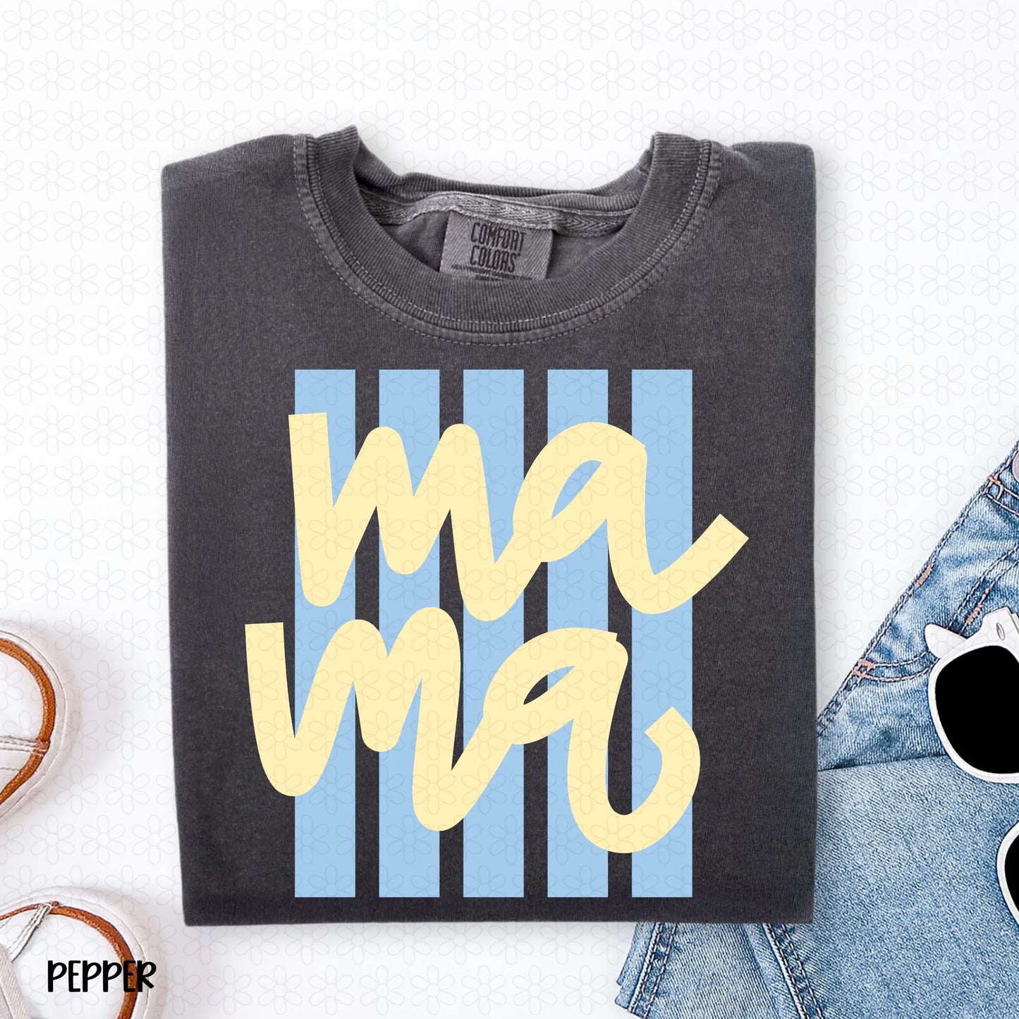 Yellow Pastel Mama Completed Tee